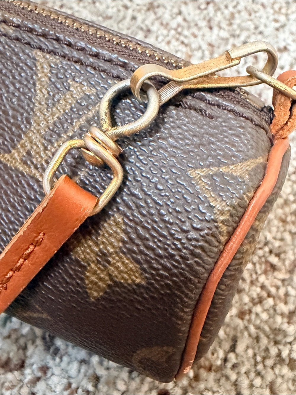 Louis Vuitton Mini Papillon pochette bag monogram vintage authentic - Picture 3 of 11